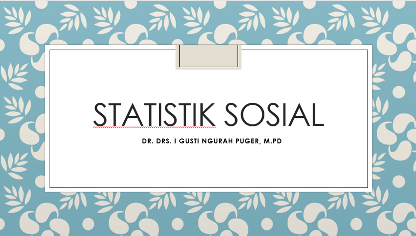 Statistik sosial